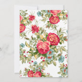 Old Fashioned Country Roos Chintz bruiloft Kaart (Achterkant)