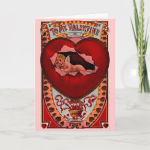 Old Fashioned Cupid Valentijn Card Feestdagen Kaart