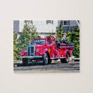 Old Fashioned Fire Truck Legpuzzel