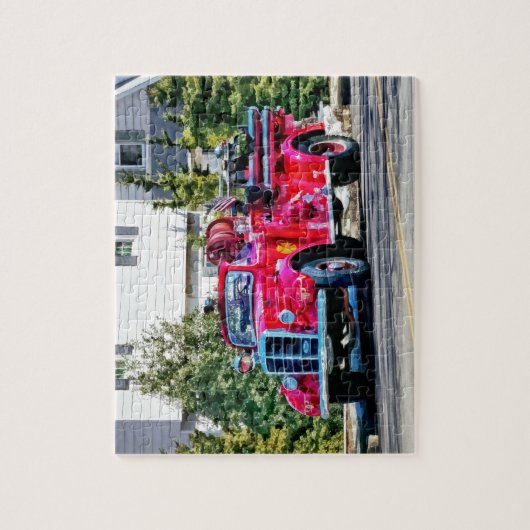 Old Fashioned Fire Truck Legpuzzel (Verticaal)