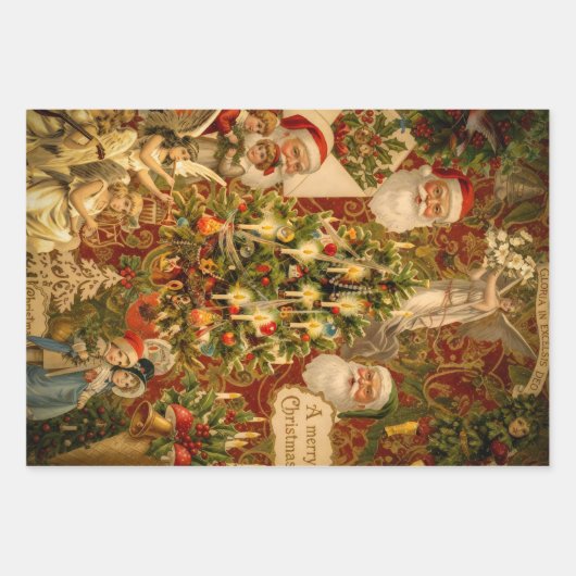 Old-Fashioned Holiday Merriment Inpakpapier Vel (Voorkant)