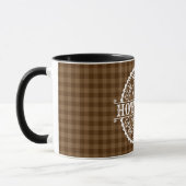 Old Fashioned Hot Cocaca Brown Checkered Mok (Links)