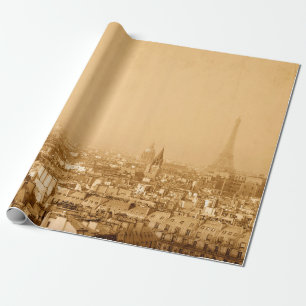 Old-fashioned paris franceparis, aged, voormalig,  cadeaupapier
