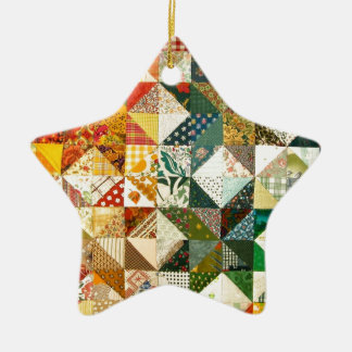 Old Fashioned Patchwork Quilt Keramisch Ornament