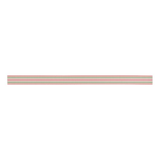 Old Fashioned Retro Christmas Stripe Pattern Pink Grosgrain Lint (Voorkant)