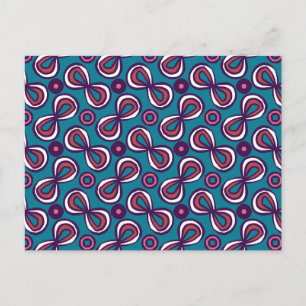 Old Fashioned Ribbon Snoep Blue Pink White Paars Briefkaart