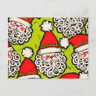 Old Fashioned Santa Postcard Feestdagenkaart