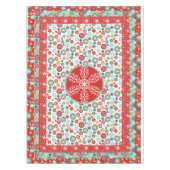 Old Fashioned Scandinavian Retro Snowflake Tafelkleed (Voorkant)