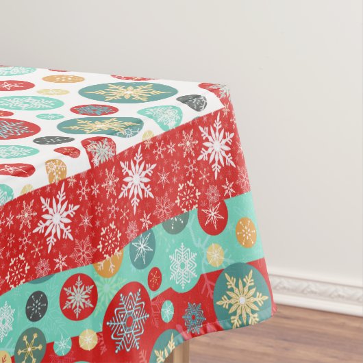 Old Fashioned Scandinavian Retro Snowflake Tafelkleed (Voorbeeld)