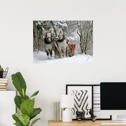 Old Fashioned Sleigh Ride Poster (Thuiskantoor)