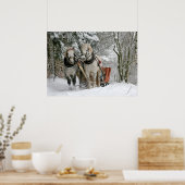 Old Fashioned Sleigh Ride Poster (Keuken)