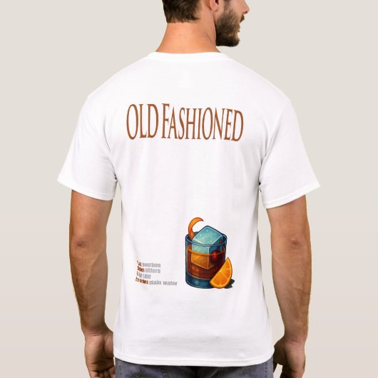 Old Fashioned T-Shirt – Classic Whiskey Cocktail (Achterkant)