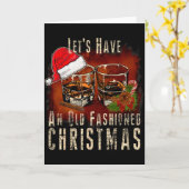 Old Fashioned Whiskey Christmas - Bourbon Tail Dri Kaart (Gele Bloem)