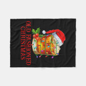 Old Fashioned Whiskey Christmas Funny Bourbon Tail Fleece Deken (Voorkant (Horizontaal))