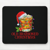Old Fashioned Whiskey Christmas Funny Bourbon Tail Muismat (Voorkant)