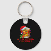 Old Fashioned Whiskey Christmas Funny Bourbon Tail Sleutelhanger (Voorkant)