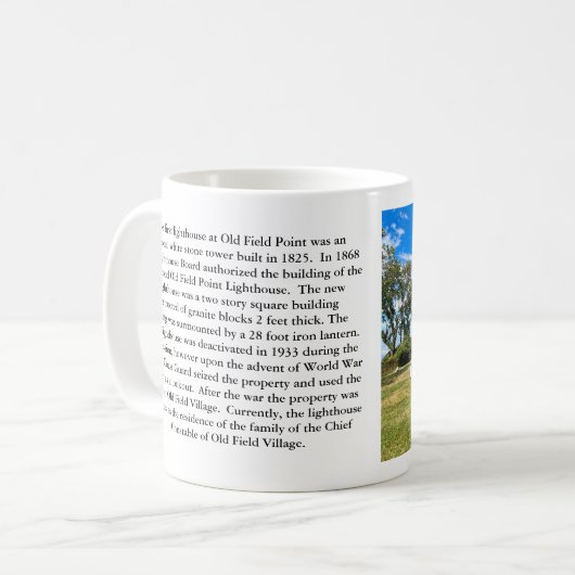 Old Field Point Lighthouse, New York Mug (Devant gauche)
