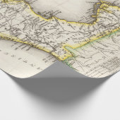 Old Florida & Tallahassee Map (1845) Sunsh Cadeaupapier (Hoek)