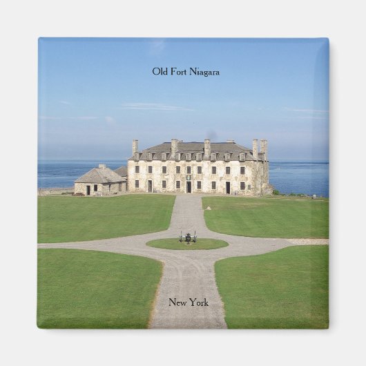 Old Fort Niagara Barracks square magnet Magneet (Voorkant)