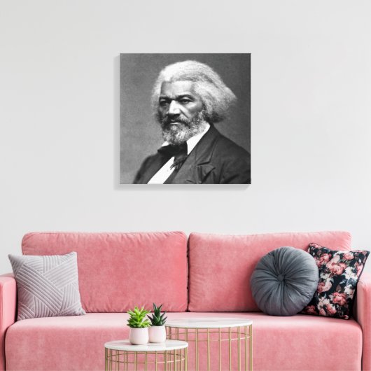 Old Fr3d3rick Bailey Douglas Afro-Amerikaanse held Canvas Afdruk (Insitu (Woonkamer))