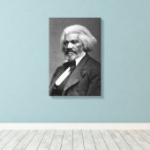 Old Fr3d3rick Bailey Douglas Afro-Amerikaanse held Canvas Afdruk (Insitu (Houten vloer))