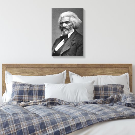 Old Fr3d3rick Bailey Douglas Afro-Amerikaanse held Canvas Afdruk (Insitu (Slaapkamer))