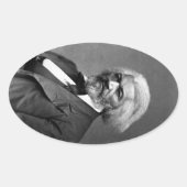 Old Fr3d3rick Bailey Douglas Afro-Amerikaanse held Ovale Sticker (Voorkant)