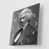 Old Fr3d3rick Bailey Douglas Afro-Amerikaanse held Vierkante Klok (Hoek)