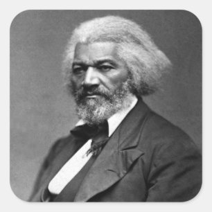 Old Fr3d3rick Bailey Douglas Afro-Amerikaanse held Vierkante Sticker