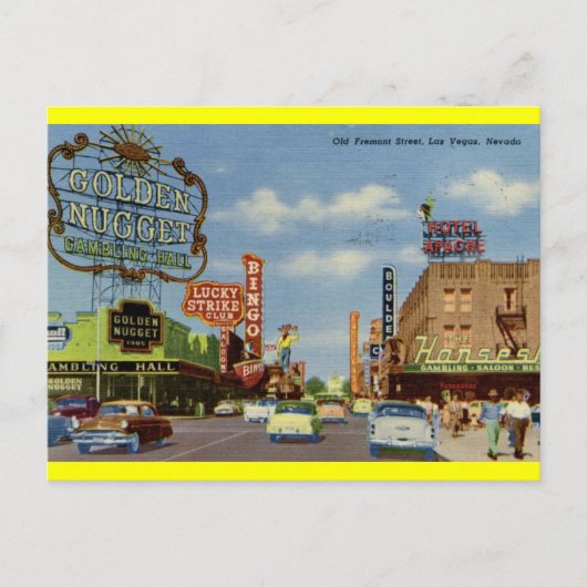 Old Fremont St., Las Vegas Briefkaart (Voorkant)
