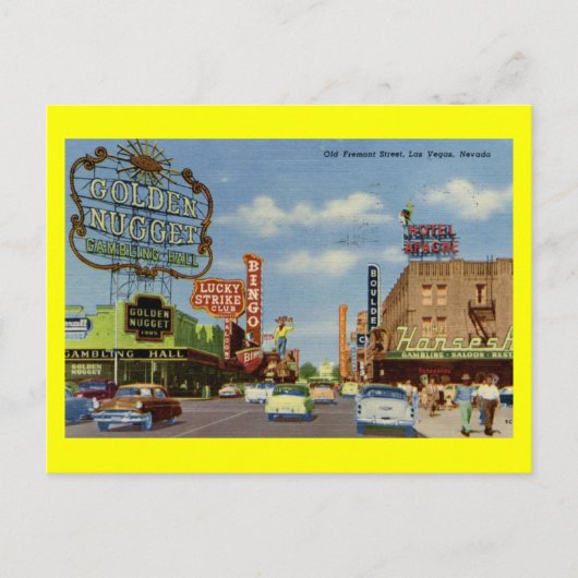 Old Fremont St., Las Vegas  Briefkaart (Voorkant)