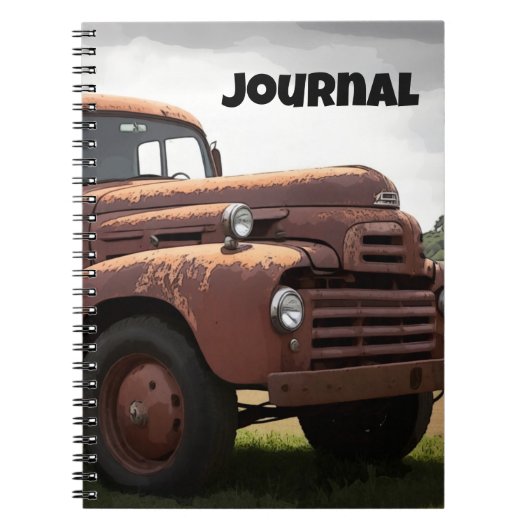 Old Funny Truck  Classic Car Journal Notitieboek (Voorkant)
