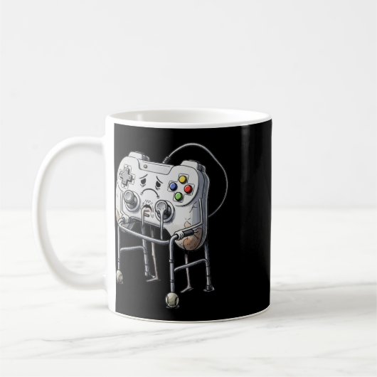 Old Gamer Retro Video Game Old Gamer Koffiemok (Links)