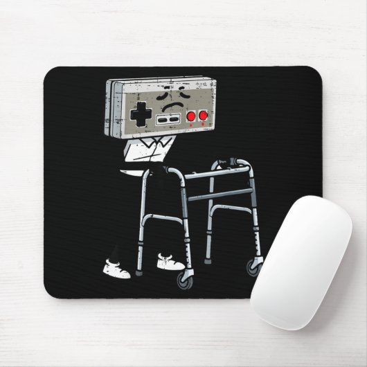 Old Gaming Controller Walker Funny Gamer Men Women Muismat (Met muis)