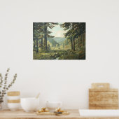 Old German Oil Painting – Forest Erzgebirge 1905 Poster (Keuken)