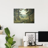Old German Oil Painting – Forest Erzgebirge 1905 Poster (Thuiskantoor)