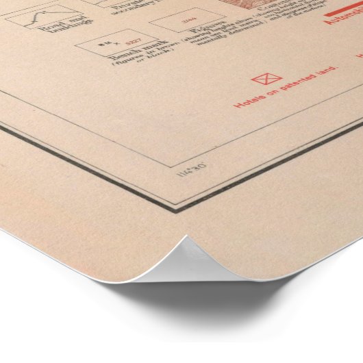 Old Glacier National Park Map  Poster (Hoek)