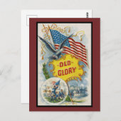  Old Glory America Briefkaart (Voorkant / Achterkant)