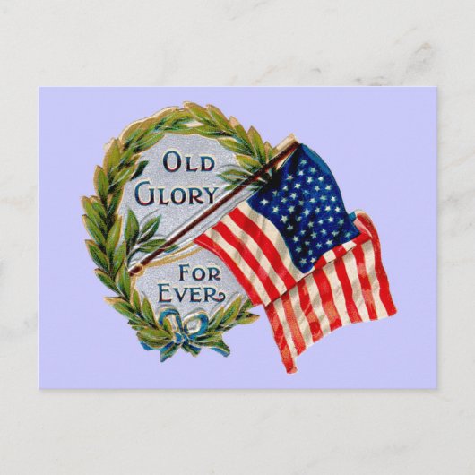 Old Glory Forever  Flag Briefkaart (Voorkant)