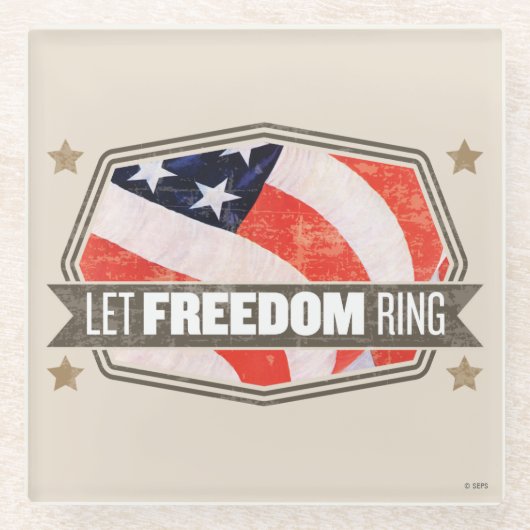 Old Glory Glazen Onderzetter (Voorkant)