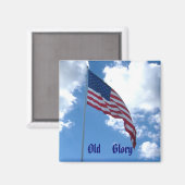 Old Glory Magnet Magneet (Voorkant / Achterkant)