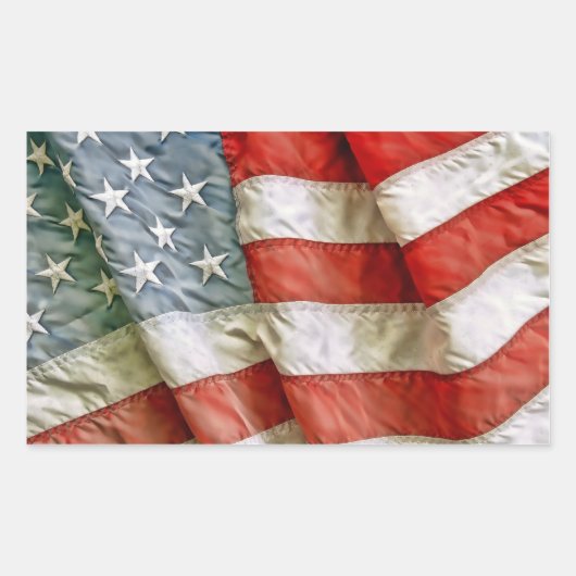 Old Glory Rechthoekige Sticker (Voorkant)