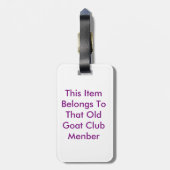 Old Goat Club Bagagelabel (Achterkant verticaal)