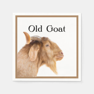 Old Goat Typography Fun Gekke Birthday Servet