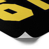 Old Gold Black Number 67 Jersey Player Uniform #67 Poster (Hoek)