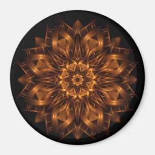 Old Gold Copper Medallion Round Magnet Magneet