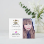 Old Gold Elegance Quinceañera Invitation (Debout devant)