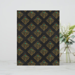 Old Gold Emerald Français scrapbook Papier
