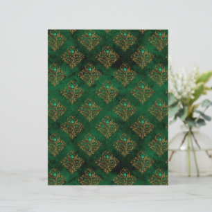 Old Gold Emerald Français scrapbook Papier