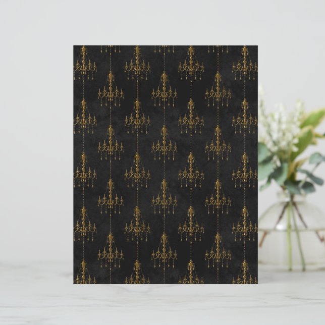 Old Gold Emerald Frans plakboek Papier (Staand voorkant)